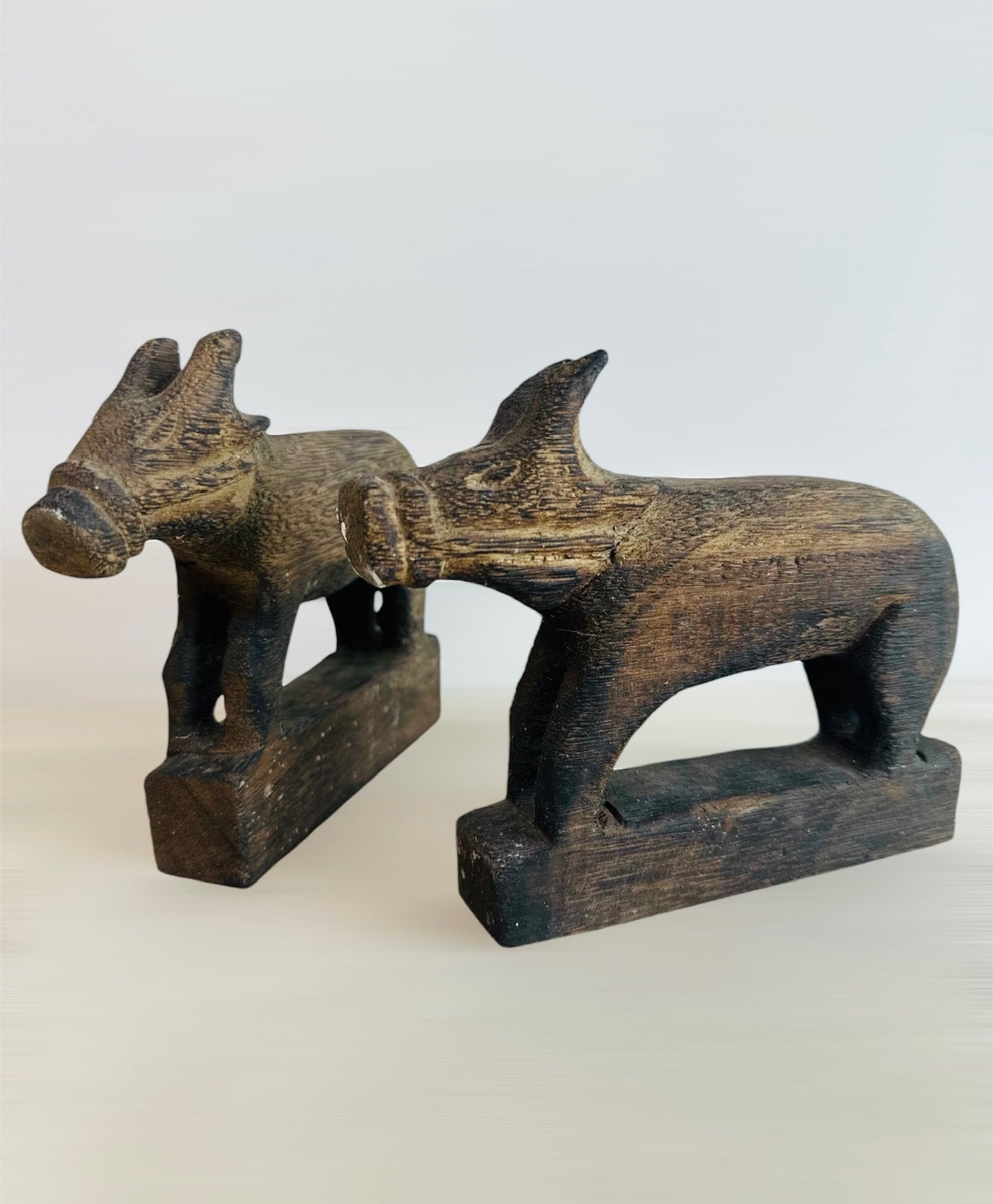 Vintage Wooden Boars - set 2