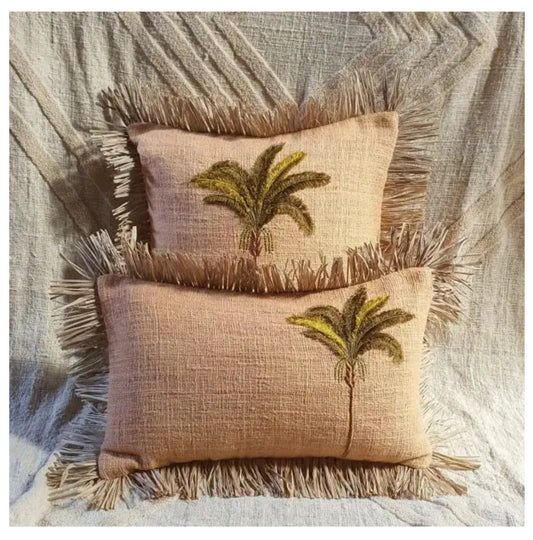 Peach Palm Cushion