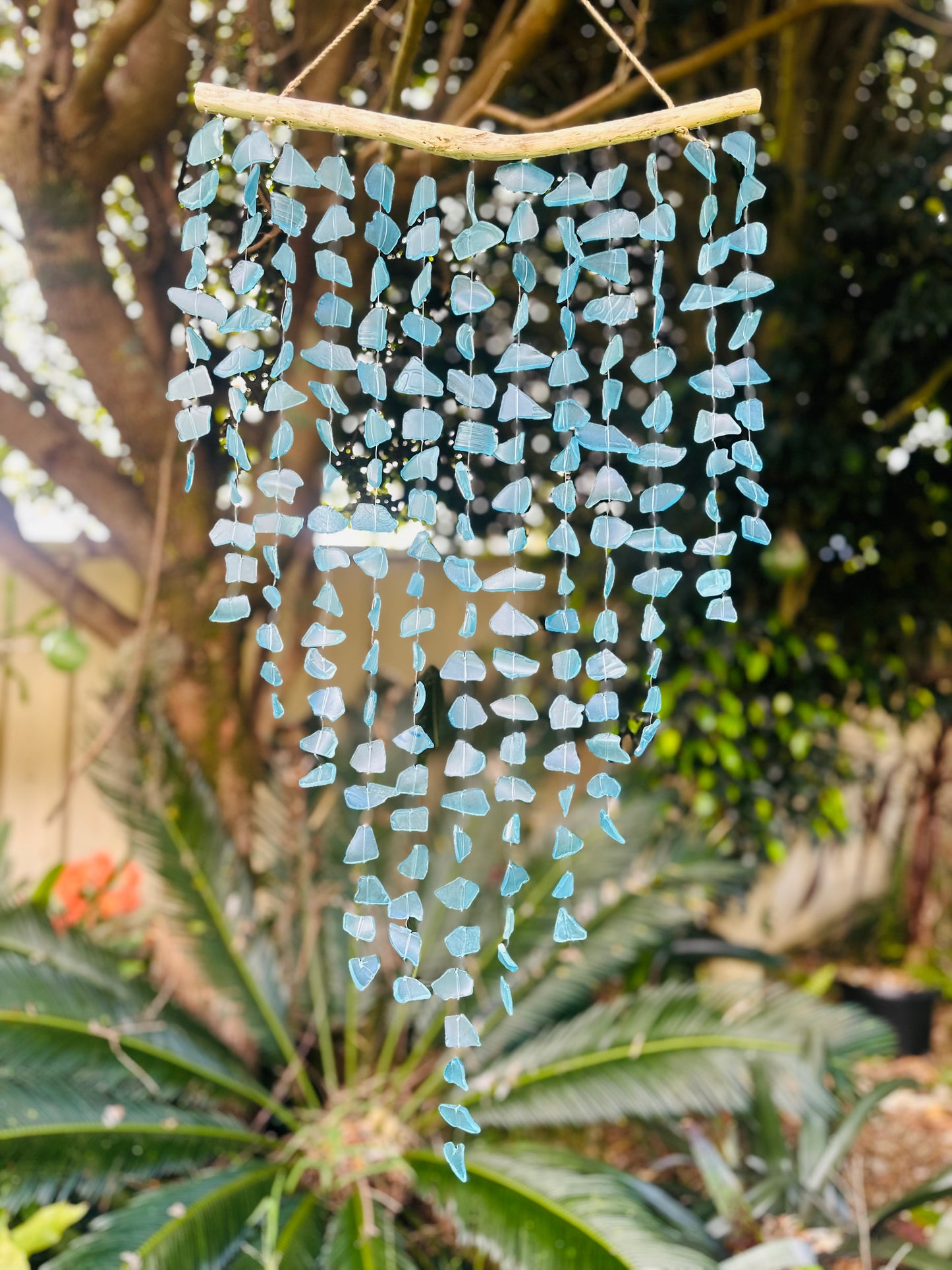 Sea Glass Wind Chime - Turquoise