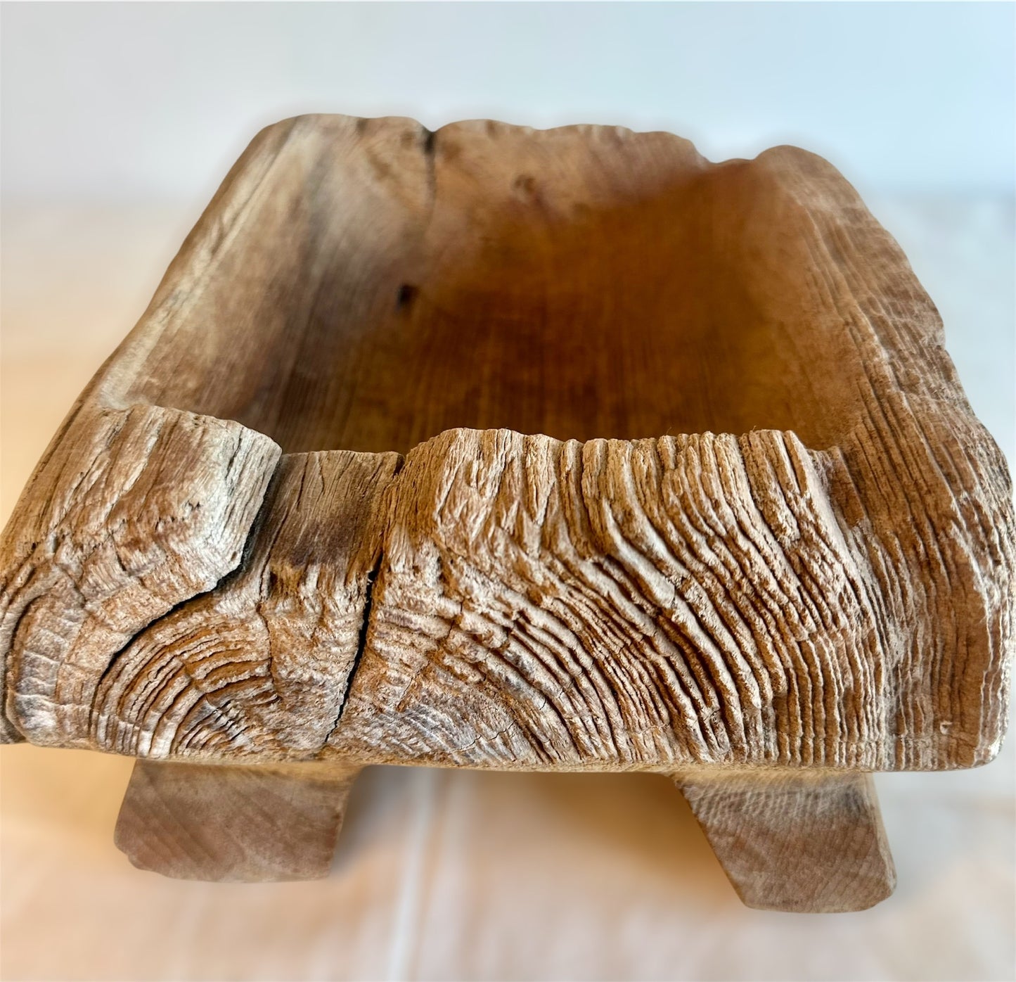 Vintage Wooden Bowl Display Piece