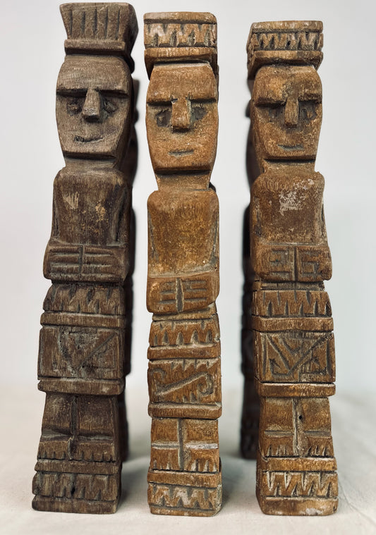 Vintage Tribal Totem Carvings