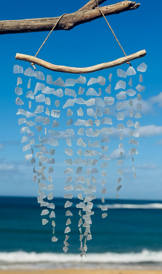 Sea Glass Wind Chime - Clear