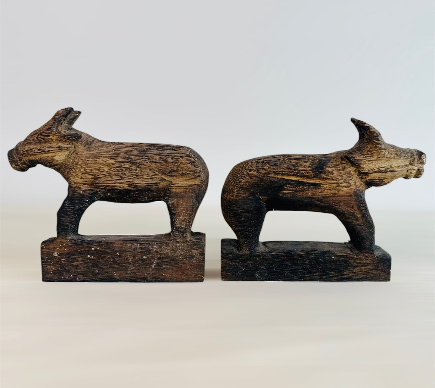 Vintage Wooden Boars - set 2