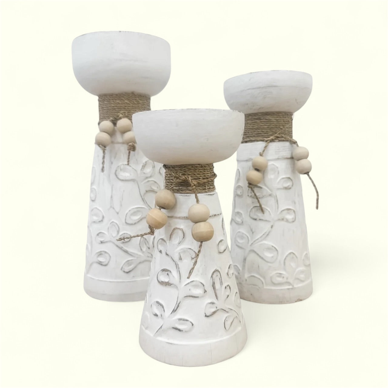 Lilin Handcrafted Candle Holders ~ Set of 3