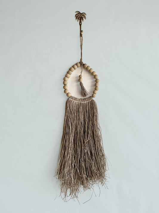 Natural Bead & Rope Wall Hanging